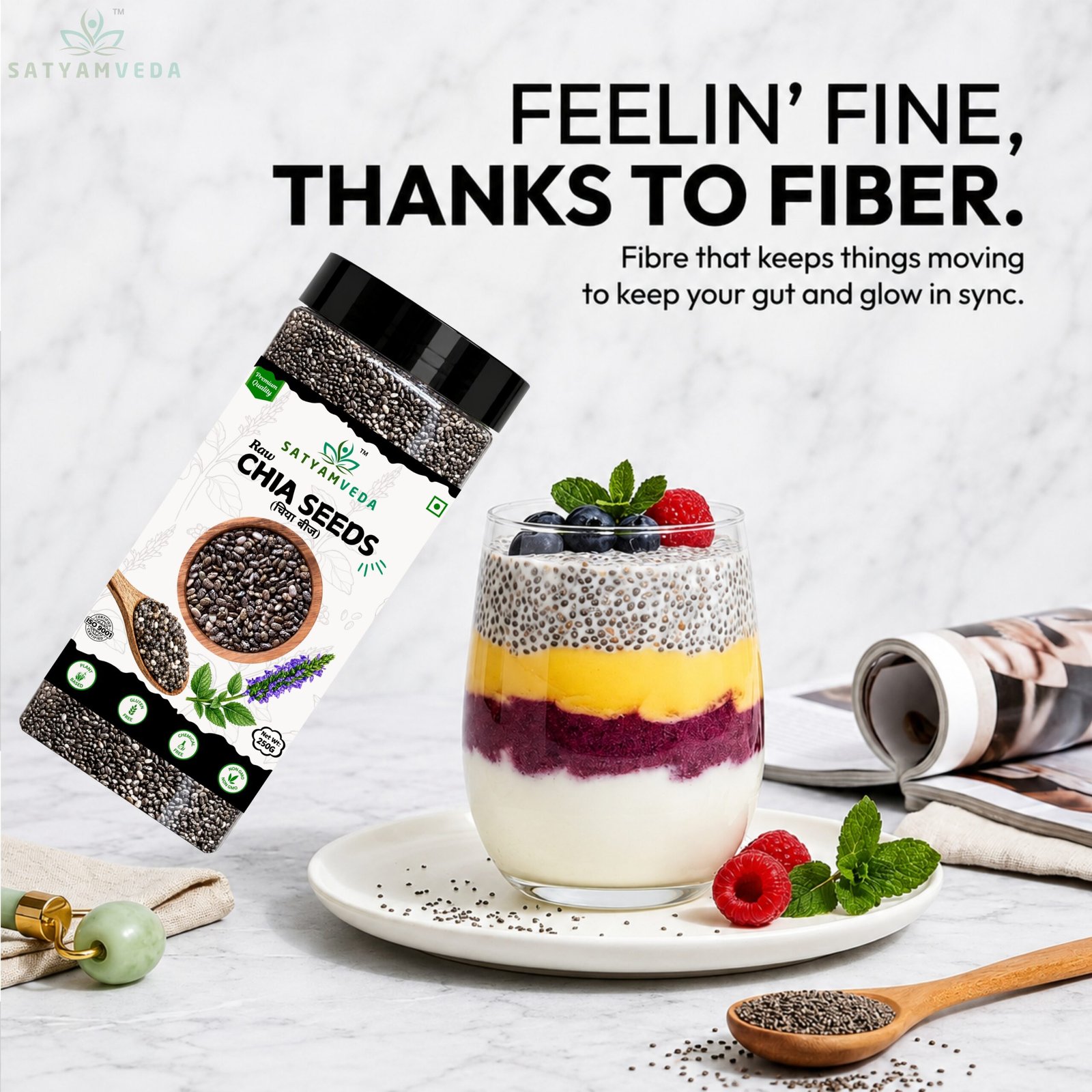 SATYAMVEDA Organic Chia Seeds