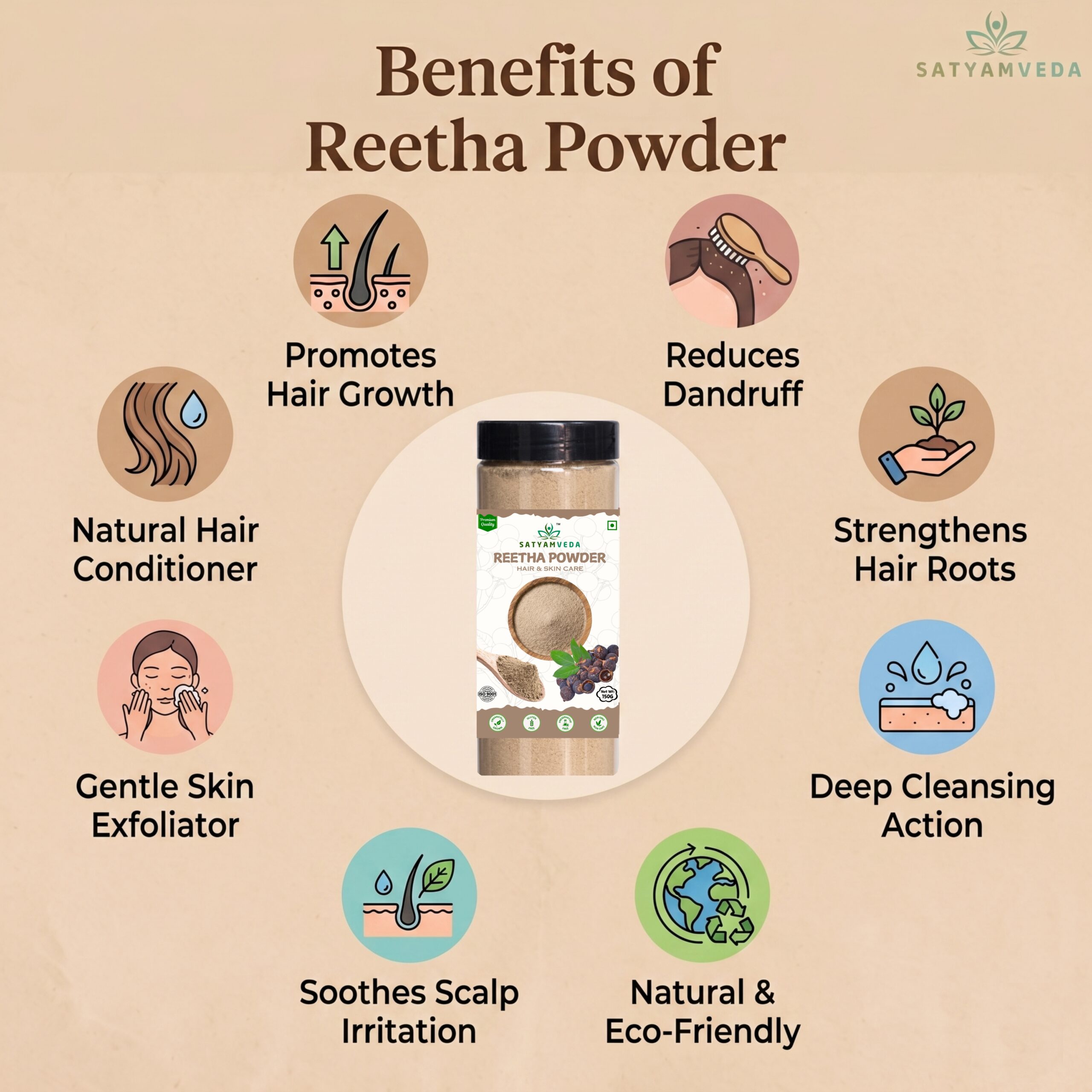 Organic Reetha Powder (150 g) - Image 4