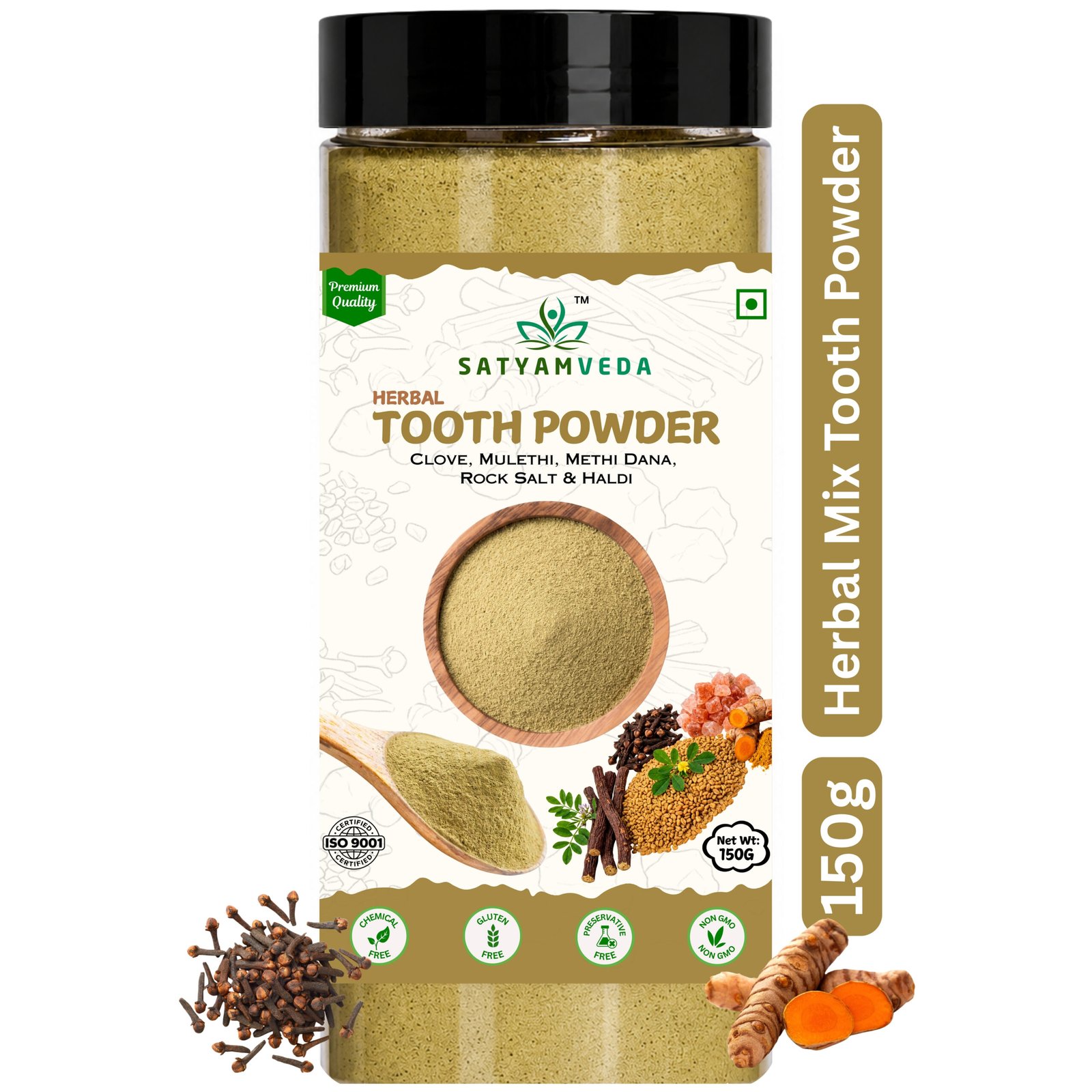 SATYAMVEDA Herbal Tooth Powder