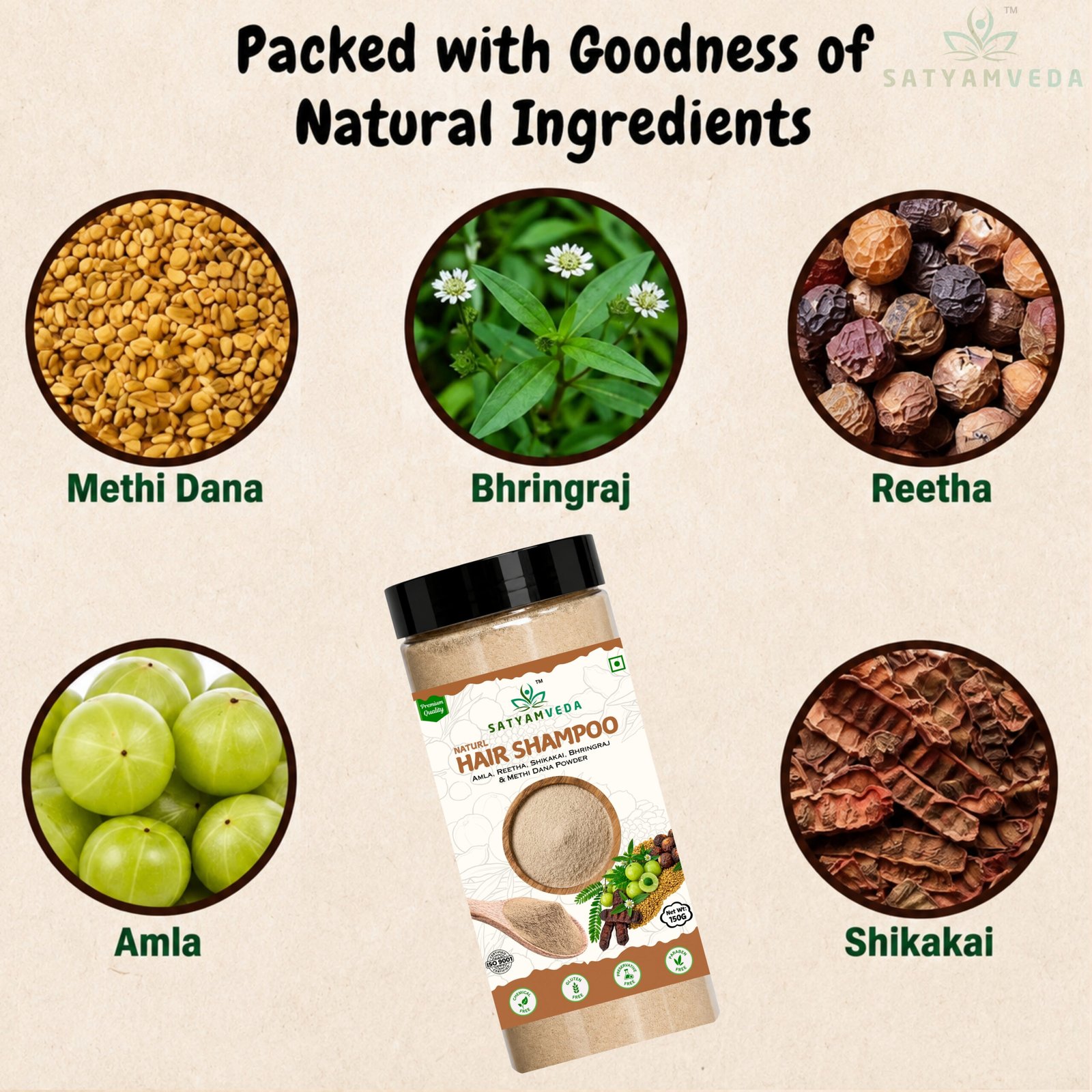 SATYAMVEDA Natural hair shampoo