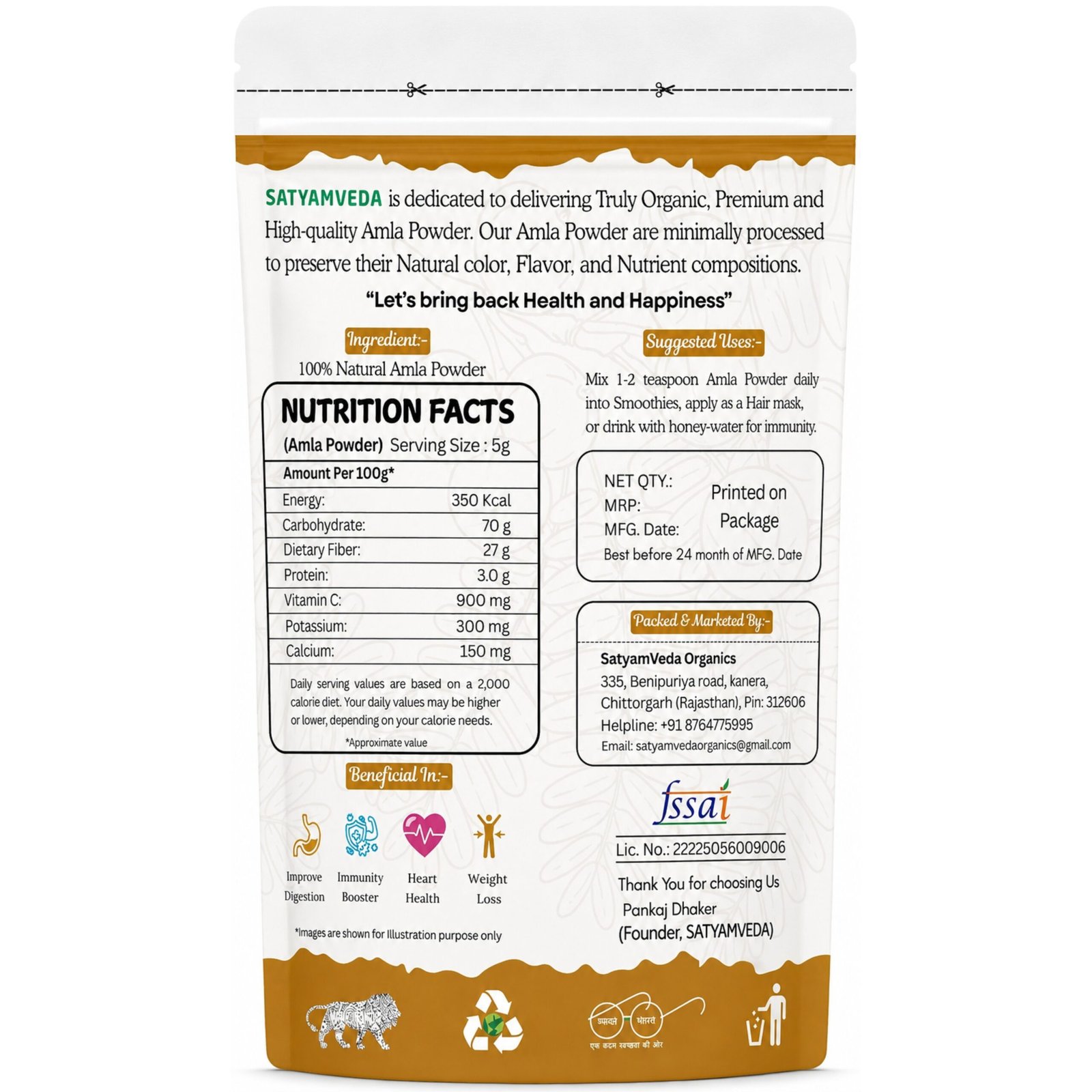 SATYAMVEDA Pure Amla Powder
