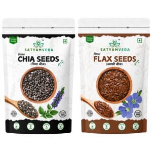 SATYAMVEDA Organics Chia and Flax seeds