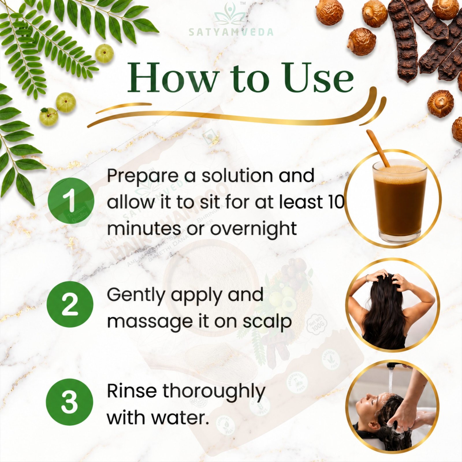 SATYAMVEDA Natural hair shampoo