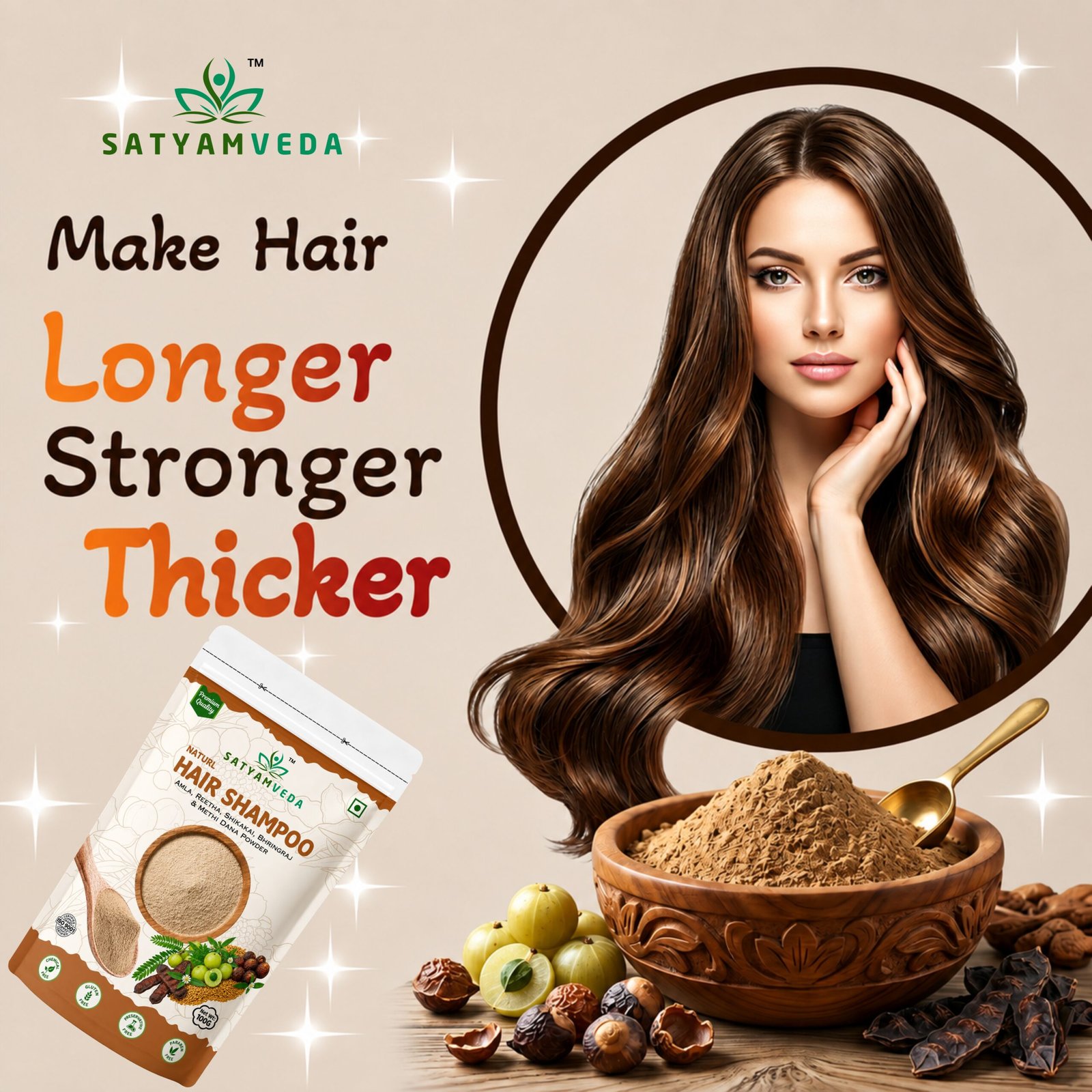 SATYAMVEDA Natural hair shampoo