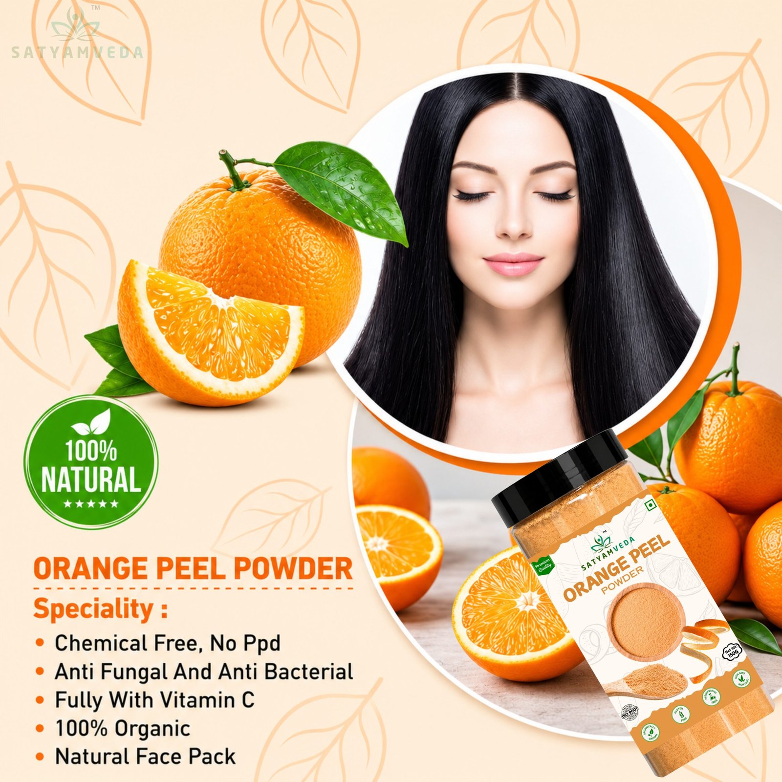 SATYAMVEDA Orange Peel Powder
