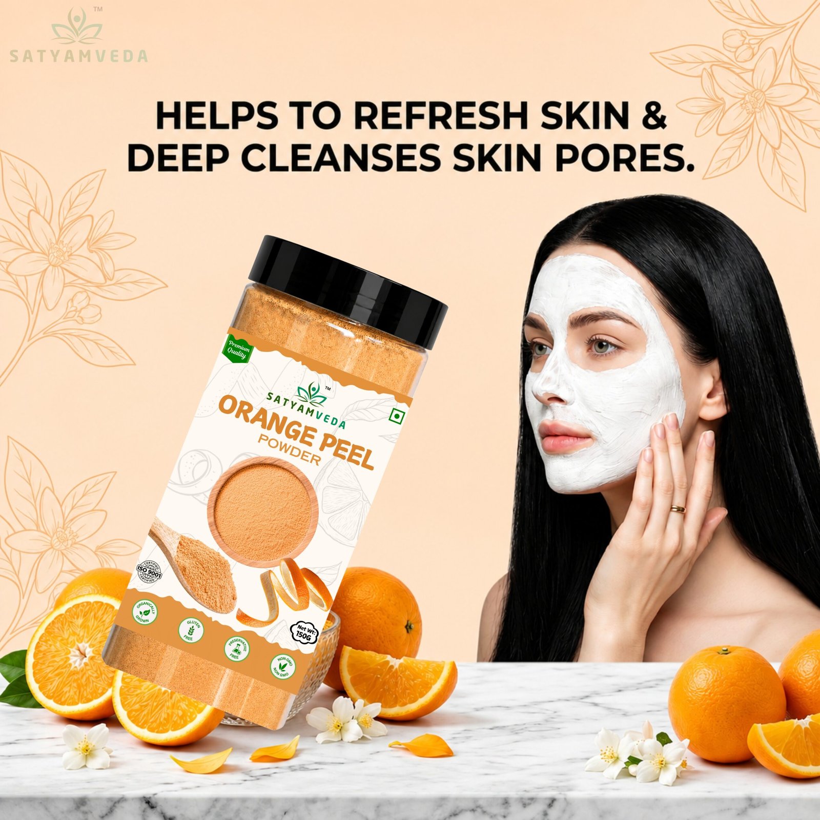 SATYAMVEDA Orange Peel Powder