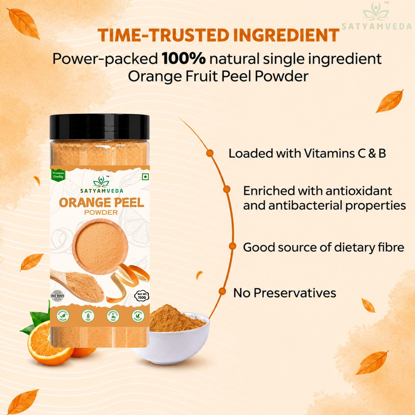 SATYAMVEDA Orange Peel Powder