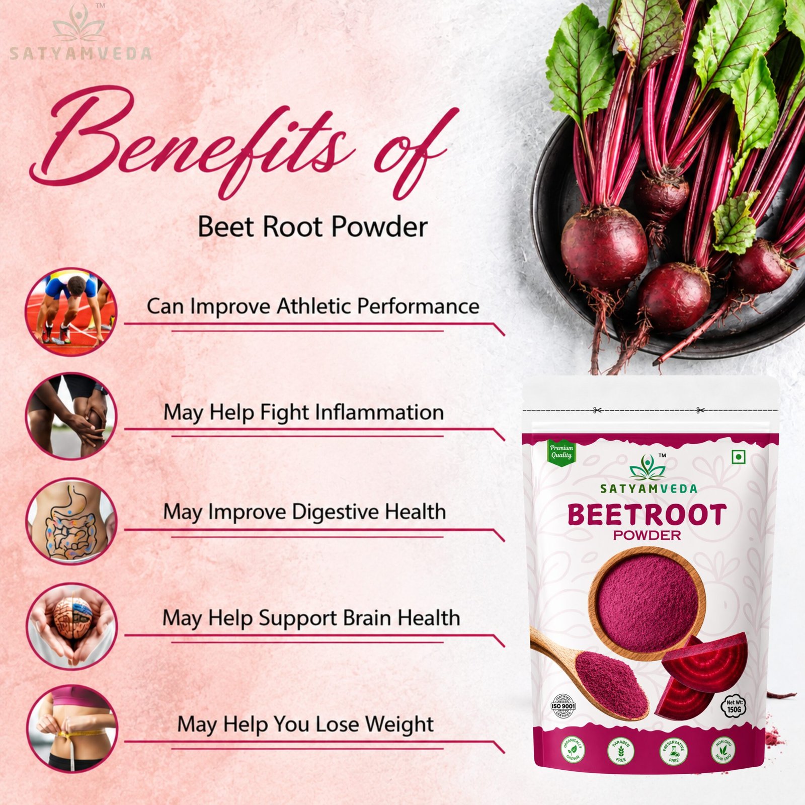 SATYAMVEDA Organic beetroot powder
