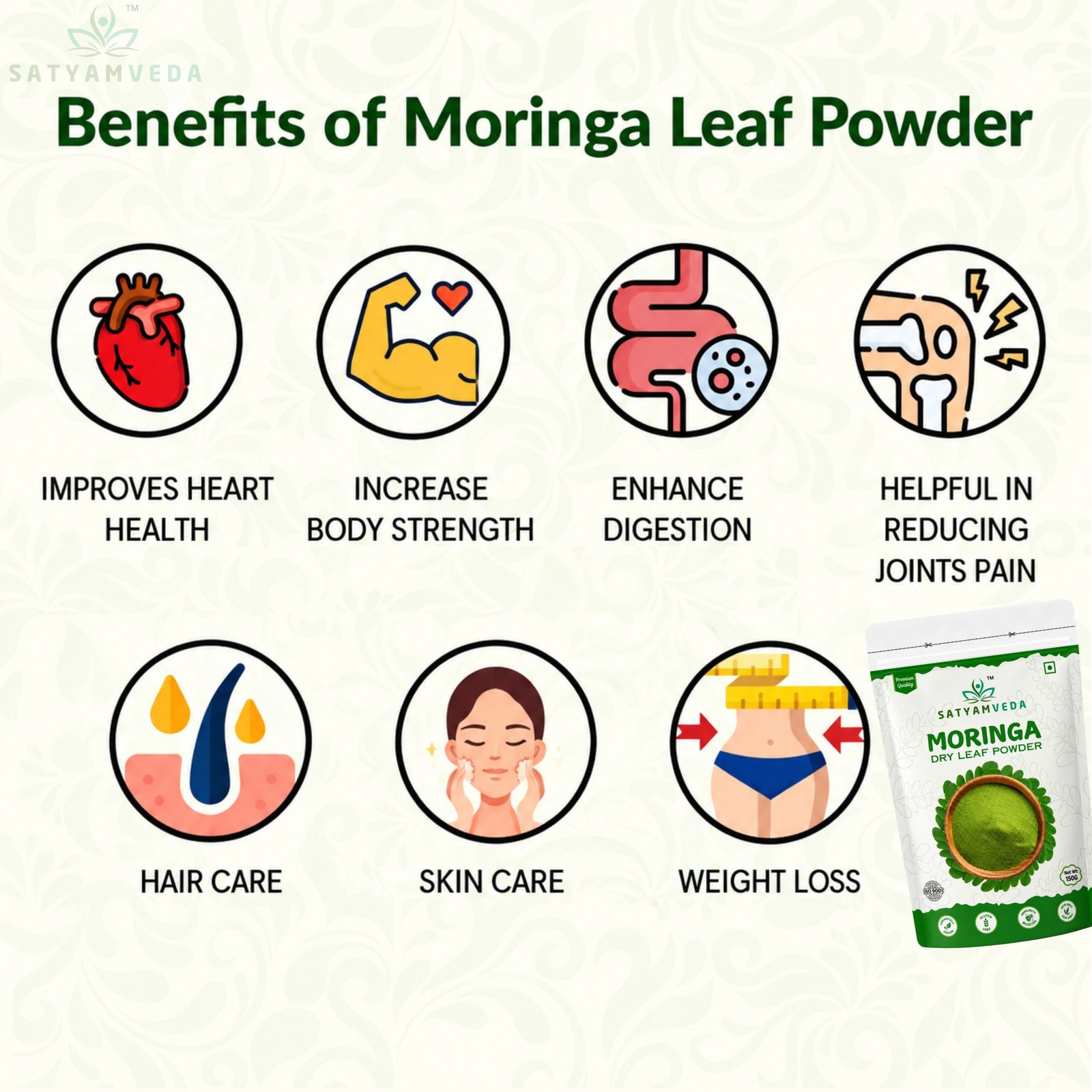SATYAMVEDA Organic Moringa Powder