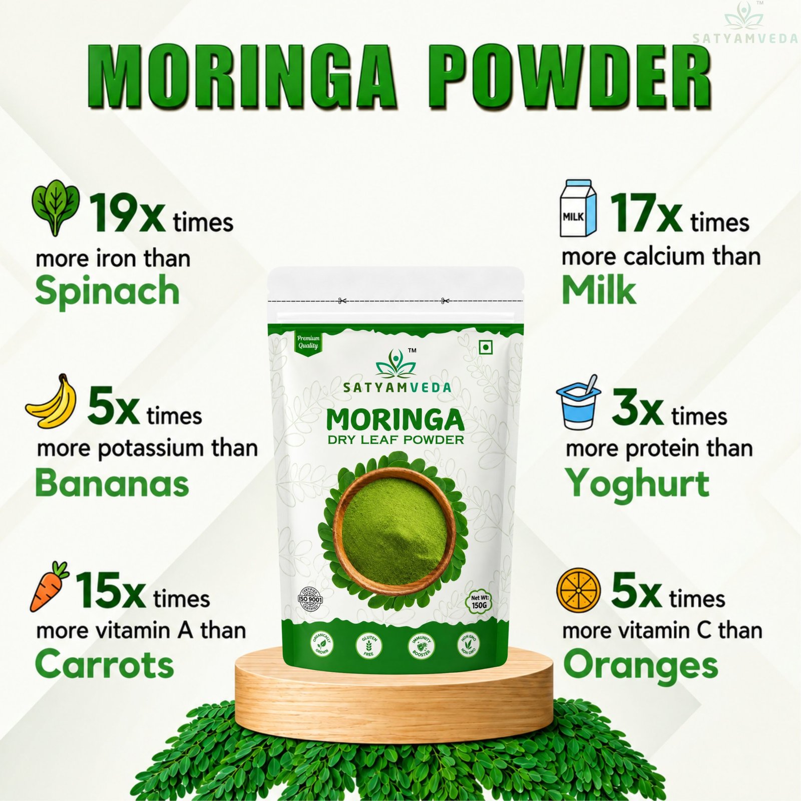 SATYAMVEDA Organic Moringa Powder